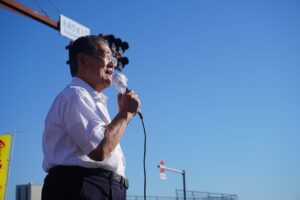 朝の街頭活動10.15