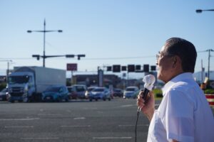 朝の街頭活動10.15